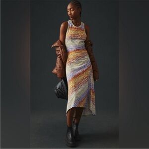 DAILY PRACTICE ANTHROPOLOGIE RACER BACK SIDE RUCHED DRESS